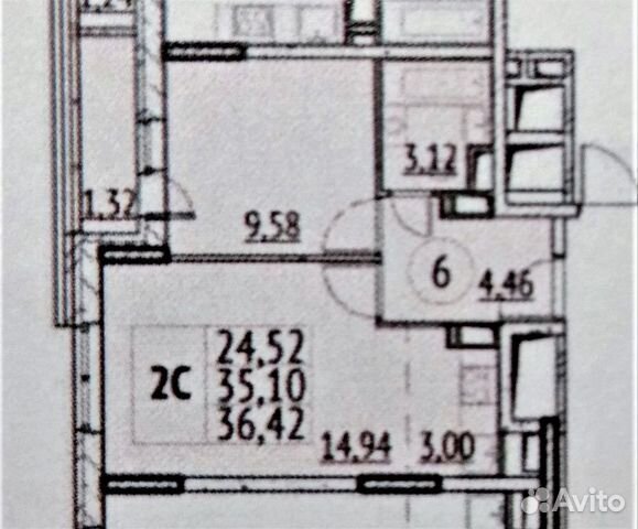 1-к квартира, 37 м², 11/14 эт. 1-к квартира, 37 м², 11/14 эт.