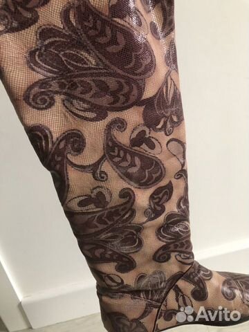 Высокие сапоги из натуральной кожи