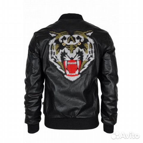 Кожаная куртка Design Tiger черная Кожаная куртка Design Tiger черная