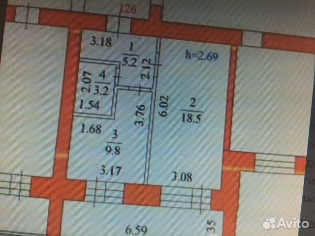 1-к квартира, 41 м², 8/9 эт.