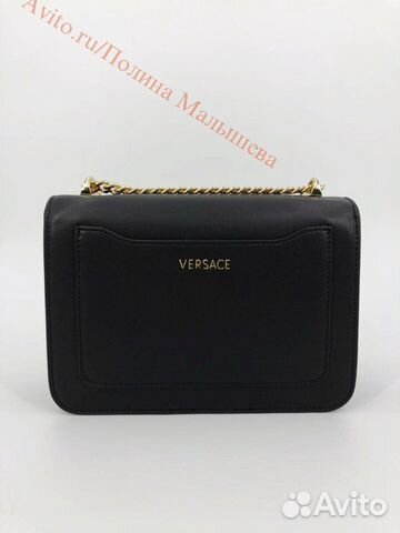 Новая женская сумка мессенджер кожа черная Versace Новая женская сумка мессенджер кожа черная Versace