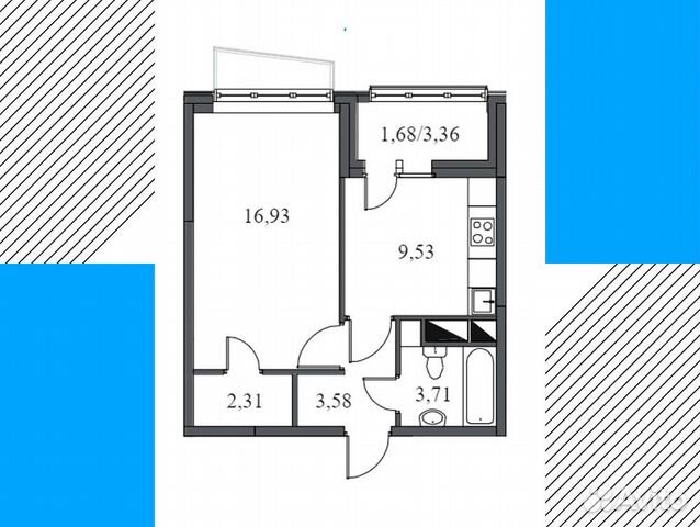 1-к квартира, 37.7 м², 10/20 эт. 1-к квартира, 37.7 м², 10/20 эт.