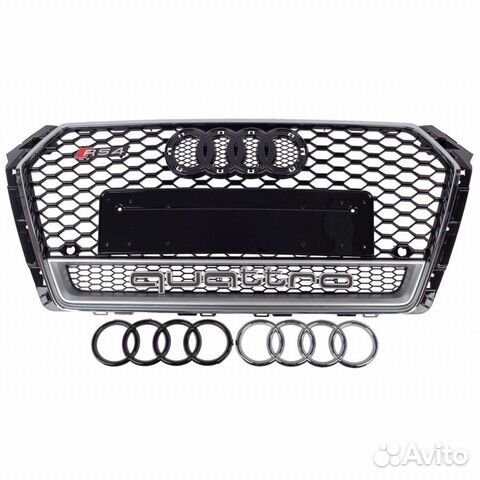 Решетка радиатора Audi A4 B9 (2015-2020) стиль RS4