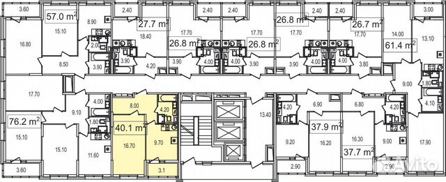 1-к квартира, 40.1 м², 10/25 эт. 1-к квартира, 40.1 м², 10/25 эт.