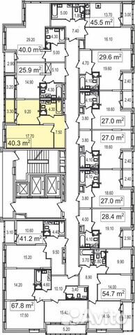 1-к квартира, 40.3 м², 7/25 эт. 1-к квартира, 40.3 м², 7/25 эт.