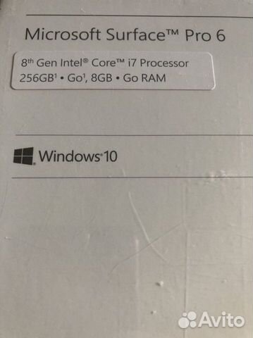 Планшет Microsoft Surface Pro 6 i7 256GB 8GB RAM