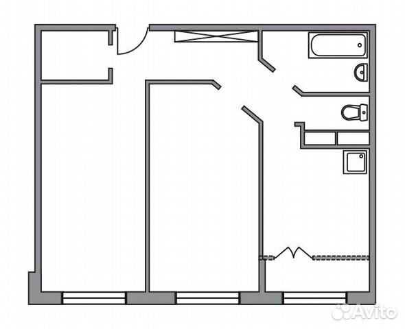 2-к квартира, 54.7 м², 3/9 эт.