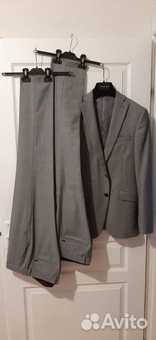 Костюм мужской Zara, шерсть: пиджак + 2е брюк