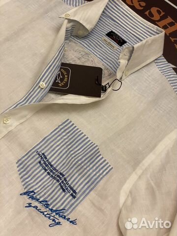 Paul&shark Yachting Рубашка Лён. Нов. L,XL