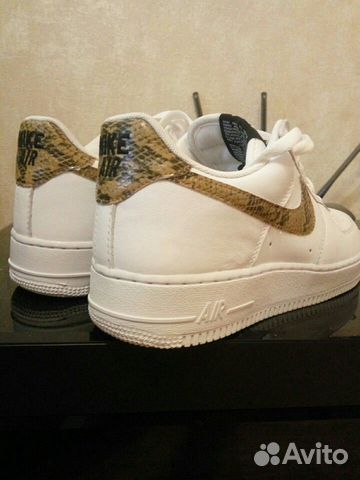 Кроссовки nike AIR force1 ivory snake