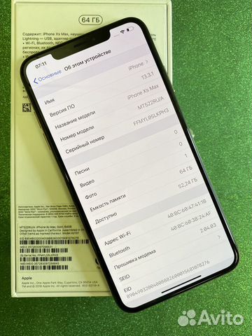 Витринный iPhone XS Max 64 на гарантии золото