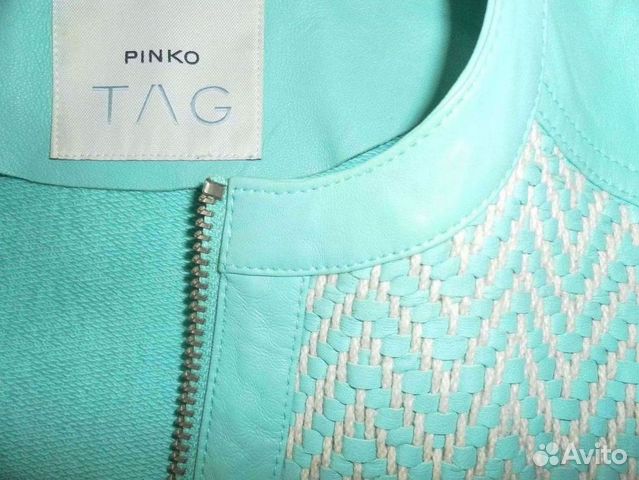 Оригинал куртки Pinko кожаная джинсовая трикотаж Оригинал куртки Pinko кожаная джинсовая трикотаж