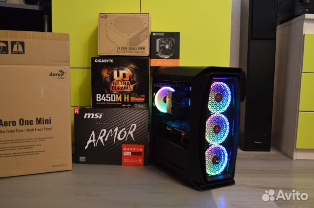 Новый компьютер Ryzen 5 2600 16 RAM RX580 HDD SSD Новый компьютер Ryzen 5 2600 16 RAM RX580 HDD SSD