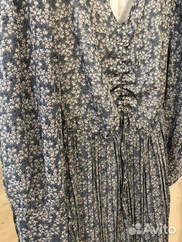 Голубое Платье Плиссе