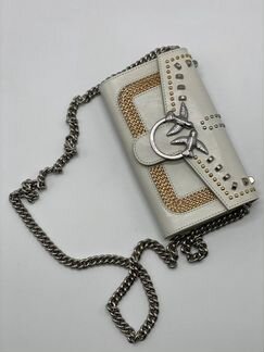 Новая сумка клатч Pinko Love bag Studs белая