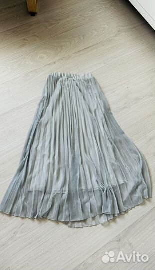 Юбка серебристая mango