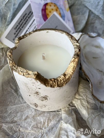 Набор свеча и подставка для украшений 