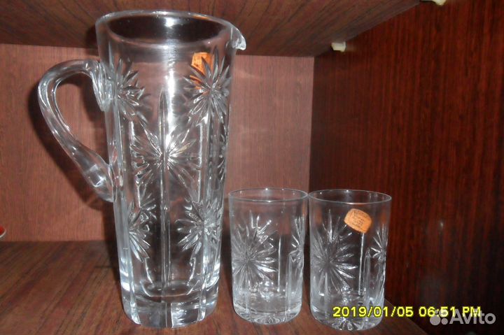 Графин,салатники,бокалы,стаканы.новое