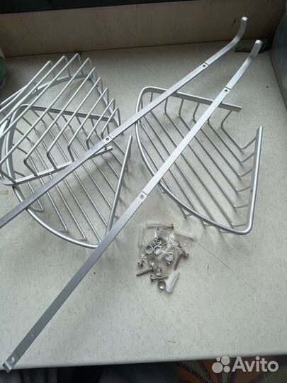 Угловые полки-вешалки для ванной, бани и т.д