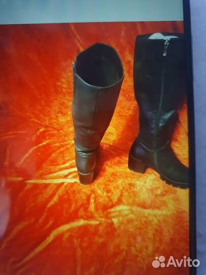 Сапоги женские натуральная кожа демисезонные 39