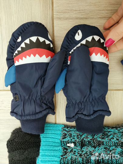 Шарф шапка варежки краги пакетом 3-6 лет