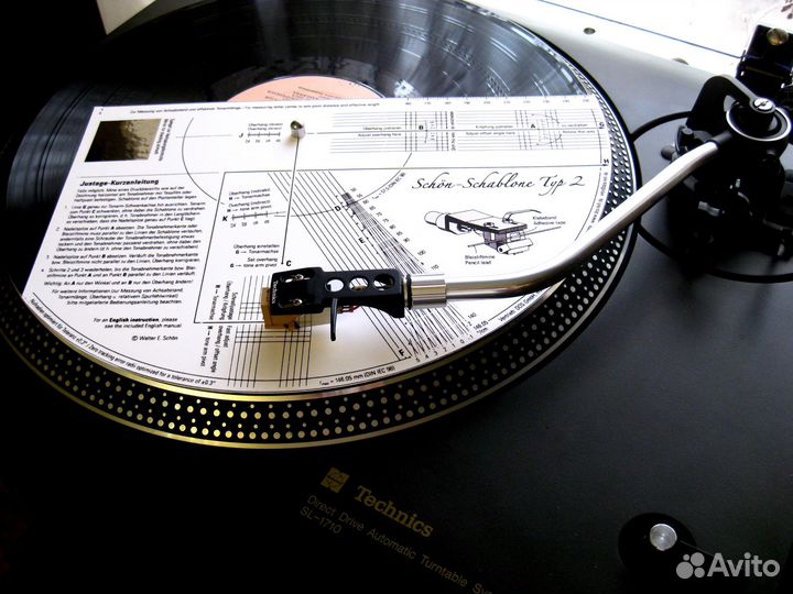 Шаблон настройки тонарма Вальтера Шона с зеркалом