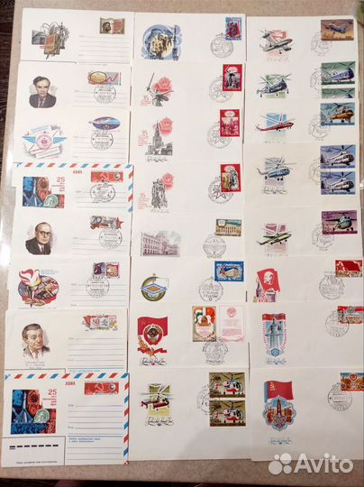 Конверты почтовые СССР 70-80х гг, коллекционные