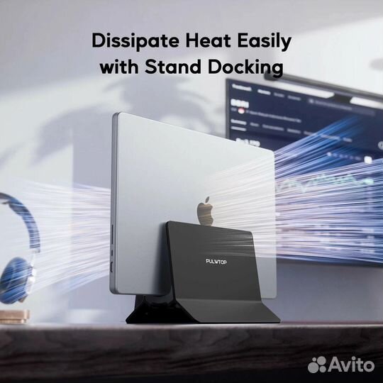 Хаб Pulwtop, Док-станция 11 в 1 USB C, Черный