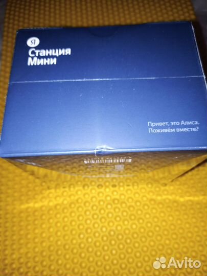 Новая Колонка Яндекс Мини Часы Алиса синий сапфир