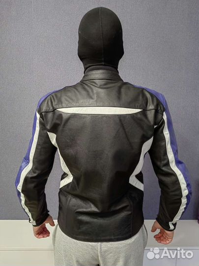 Мотокуртка кожаная мужская 48