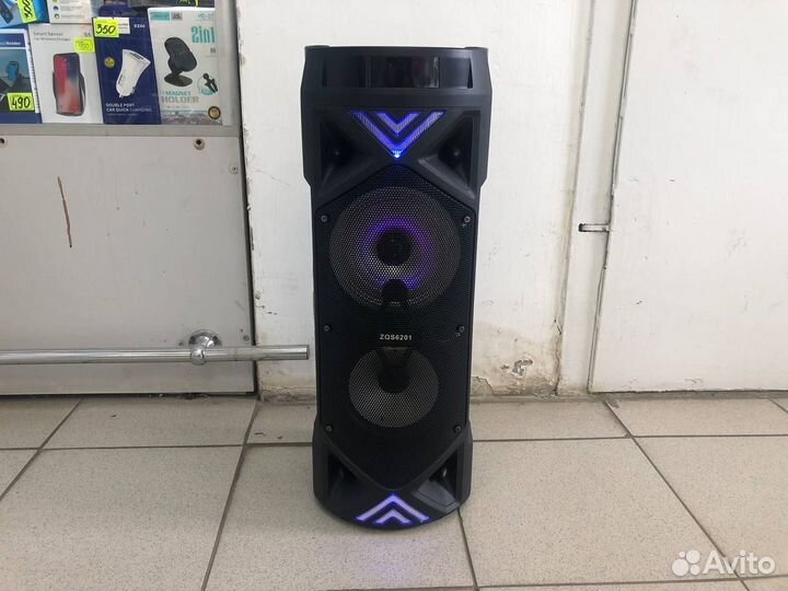 Блютуз колонка большая ZQS-6201 с микрофоном