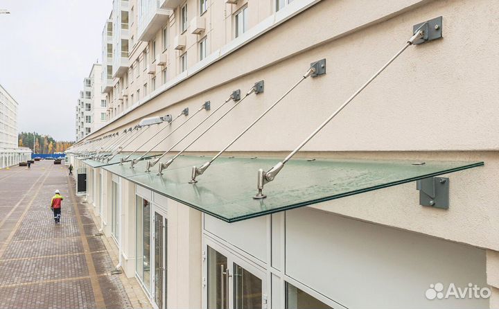 Стеклянные козырьки