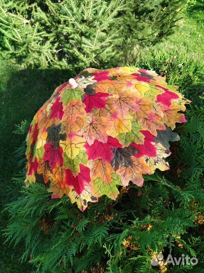 Зонт осенний шляпкой, без трости