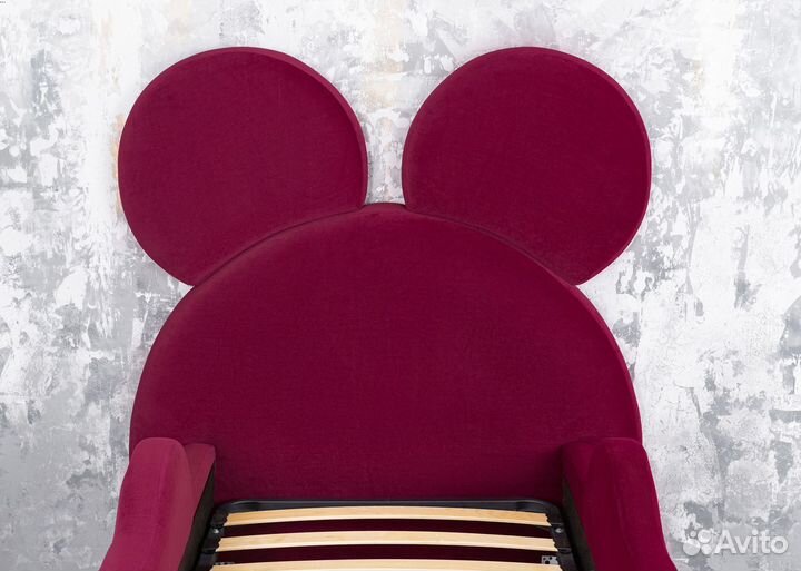 Кровать детская 80х160 Микки бордо