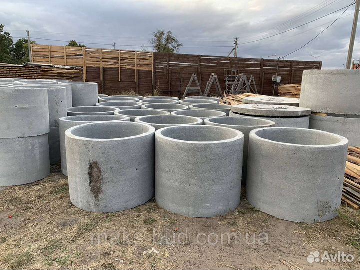 Кольца колодезные, плиты, блоки