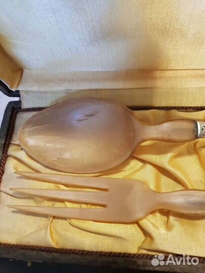 Коллекционный набор,ложка,вилка. 19 век