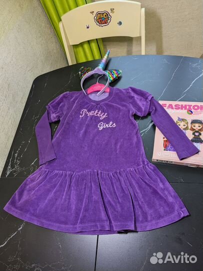 Платье детское флисовое для принцессы 116 размер