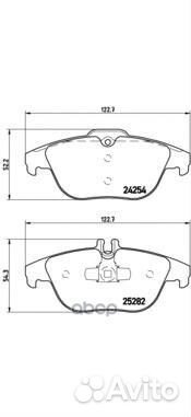 Колодки тормозные дисковые зад P50104 Brembo