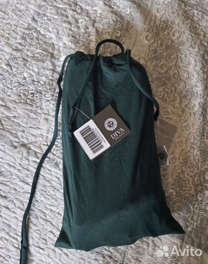 Слинг шарф diva трикотажный изумрудного цвета