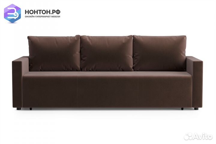 Диван еврокнижка Виена коричневый