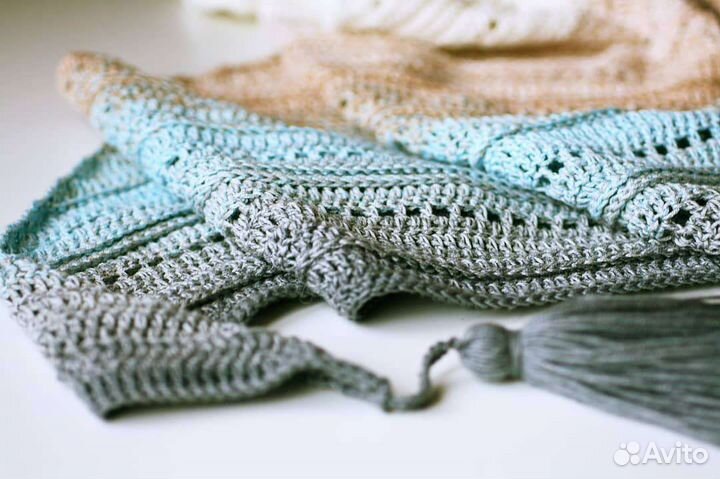 Шаль Бактус новый ручная работа