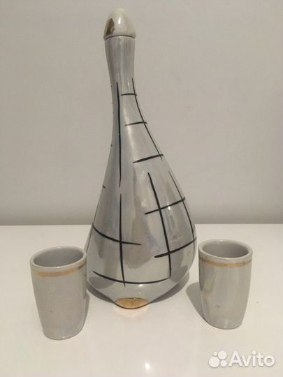 Штоф «Гусь» СССР с двумя стопками