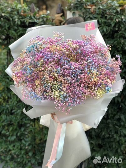 Букеты из воздушной гипсофилы