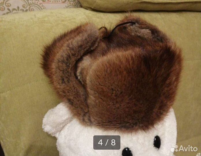 Шапка ушанка мужская норка