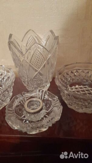 Хрустальные винтажные ёмкости