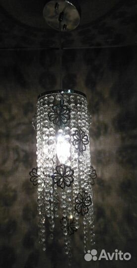 Люстра Подвесная Хрусталь - 10083/1 хром/прозрачны