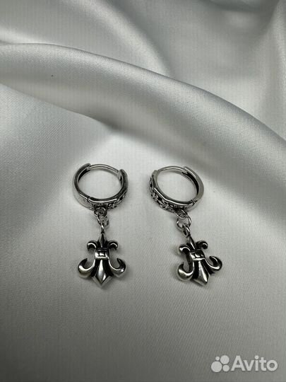 Chrome hearts серьги с лилиями