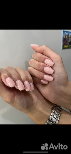 Маникюр гель лак наращивание