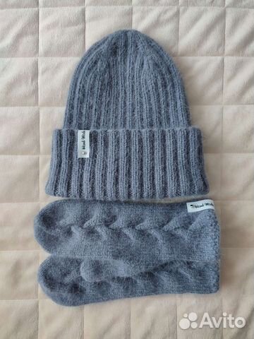 Шапка и варежки из пуха норки