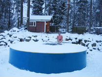 Бассейн для дома морозостойкий, пластик-металл